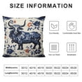 thumbnail image 5 of Wuche Chinoiserie Blue And White Porcelain Lumbar Throw Pillow Covers Canvas Pillow Case Vintage Chinese Style Oriental Floral Pattern Cushion Covers Farmhouse for Couch Living Room Holiday Decor, 5 of 5