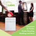 thumbnail image 6 of Clean Cubes 13-Gallon Pop-Up Trash Bins, 3-Pack, White – Disposable, Collapsible, with Fitted Trash Bags, 6 of 7