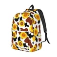 thumbnail image 2 of Balery Sunflower Cow Vintage Canvas Backpack for Men and Women - Large Capacity, Durable Travel Laptop Bag for School, Work, Hiking, and Outdoor Activities, 2 of 7