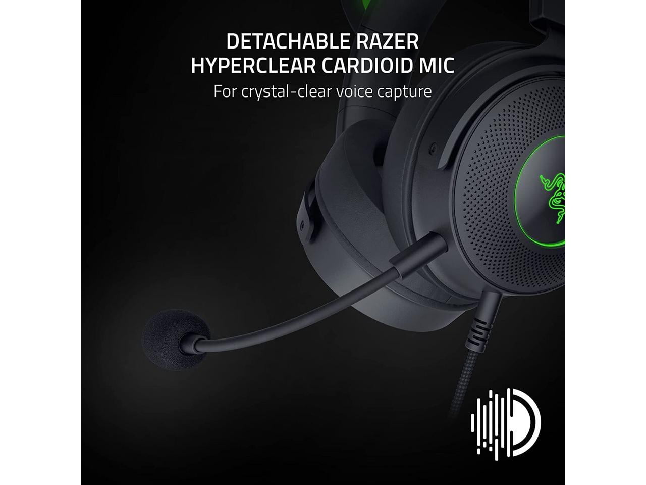 Razer Kraken Kitty V2 Pro Wired Gaming Headset for PC, Interchangable Ears, Chroma RGB, Black
