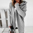 thumbnail image 3 of Womens Knitted Cardigan Chunky Open Front Sweater Coat Winter Overcoats, 3 of 4