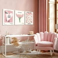 thumbnail image 2 of Picasso Canvas WallSet of 3, Pink Wall Decor Posters for Room Aesthetic, Abstract Pink Room Decor Floral Prints for Living Room, Bedroom, Gallery Decor, 2 of 6