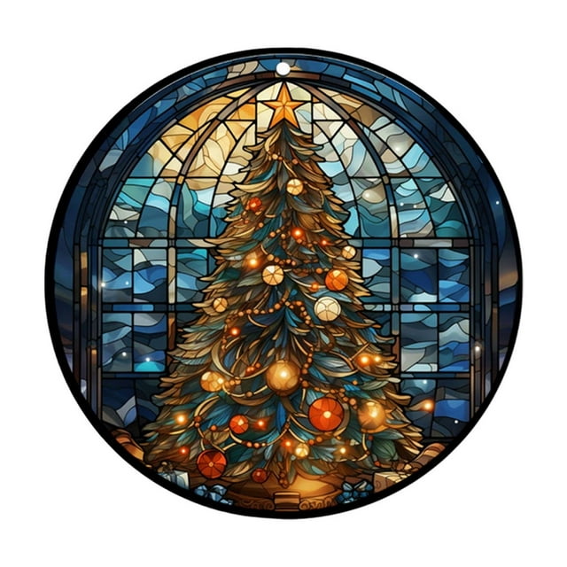 Tapis Rond de Noël 40 cm x 40 cm en Polyester, Tapis de Sol des Fêtes pour Salon, Chambre, Sofa, Table Basse
