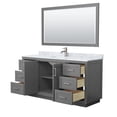 thumbnail image 3 of Wyndham Collection Miranda 66" Metal Single Bathroom Vanity in Gray/Nickel, 3 of 7