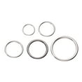 thumbnail image 1 of 50PCS DIY Jewelry Crafts Accessories Sturdy Alloy Round Rings Metal Closed Rings for Home Store (Silvery White 5 Sizes 10PCS/Each Size), 1 of 8
