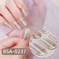 thumbnail image 5 of Gel Nails Stickers Full Covers Adhesive French Manicure Strips Quick Apply Not Lamp Light Required Salon Quality, 5 of 9
