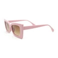 thumbnail image 3 of Womens Narrow Rectangle Square Cat Eye Mod Plastic Sunglasses Pink - Brown, 3 of 4