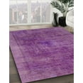 thumbnail image 3 of Ahgly Company Machine Washable Indoor Square Abstract Orchid Purple Area Rugs, 3' Square, 3 of 7
