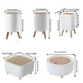 thumbnail image 2 of 10L Trash Can with Press Spring Lid – High-Foot Plastic Garbage Bin for Bathroom, Bedroom, Toilet, Living Room, Desktop Waste Bin, 2 of 9