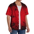 thumbnail image 2 of Fotbe Spiders On The Web And Space Camisa Estampada de Manga Corta para Hombre, Casual de Verano, Estilo Playero, Sin Arrugas-Large, 2 of 5