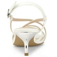 thumbnail image 4 of BLISSFUL STEP Women's Slingback Strappy Stiletto Heels Sandals, 4 of 7