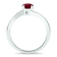 thumbnail image 3 of SZUL Women's Solitaire Ruby Wave Ring in 10K White Gold, 3 of 5