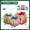 thumbnail image 6 of Set of 3 Lighted Nesting Gift Boxes - 60 LED Light Up Present Boxes with Metal Frame, UL Plug, Reindeer & Snowflake Design for Xmas Tree Indoor Outdoor Holiday Decor, 6 of 6