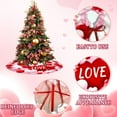 thumbnail image 6 of Valentine''s Day Tree Skirt Christmas Tree Skirts， Pink Heart Suede Xmas Tree Skirt Suitable Floor Decorations for Holiday Party Indoor Outdoor Home Office Valentine''s Day Ornaments 36 Inch, 6 of 6
