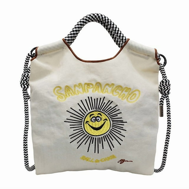 JennyShop Bolsa Japonesa, Nylon Embroided Eco-friendly Shopping Bag, Casual Y Versátil De Un Hombro Cruzado Para Mujeres