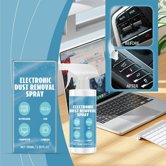 Xihbxyly Limpiador de Teclado En Aerosol, Potente Eliminador de Polvo, Seguro para Dispositivos Electrónicos, Fácil de Usar, Limpieza Multiusos, para Oficina y Hogar, 100 Ml