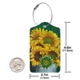 thumbnail image 4 of Disketp 4 Pcs Luggage Tag For Suitcase,Sunflowers In Bucket Leather Baggage Tag With Stainless Steel Loop Privacy Cover For Women Men Girls, 4 of 5