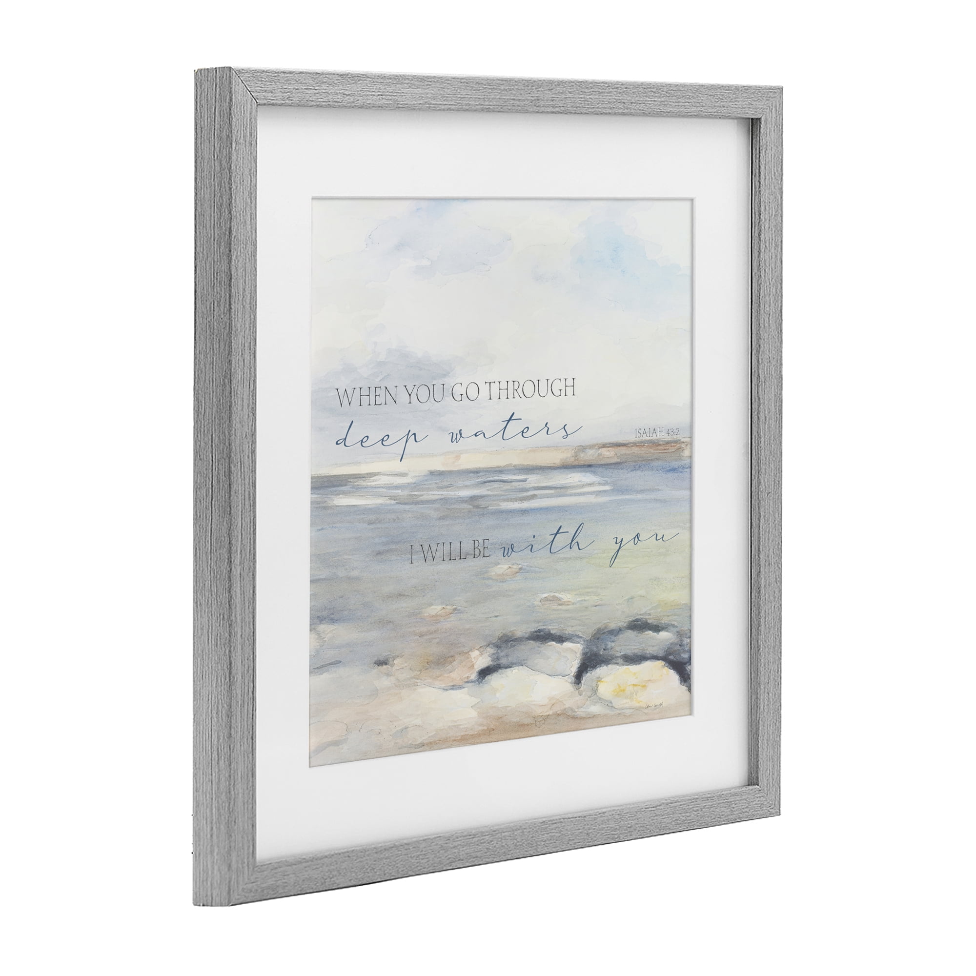 Stupell Industries Deep Waters with You Gray Framed Print Under Glass, design by Lanie Loreth