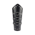 thumbnail image 1 of Qarigey Muñequera de cuero duradera para hombres de imitación de cuero para deportes al aire libre protección de la mano protección del Accesorios de disfraces Hebilla redonda negra, 1 of 6