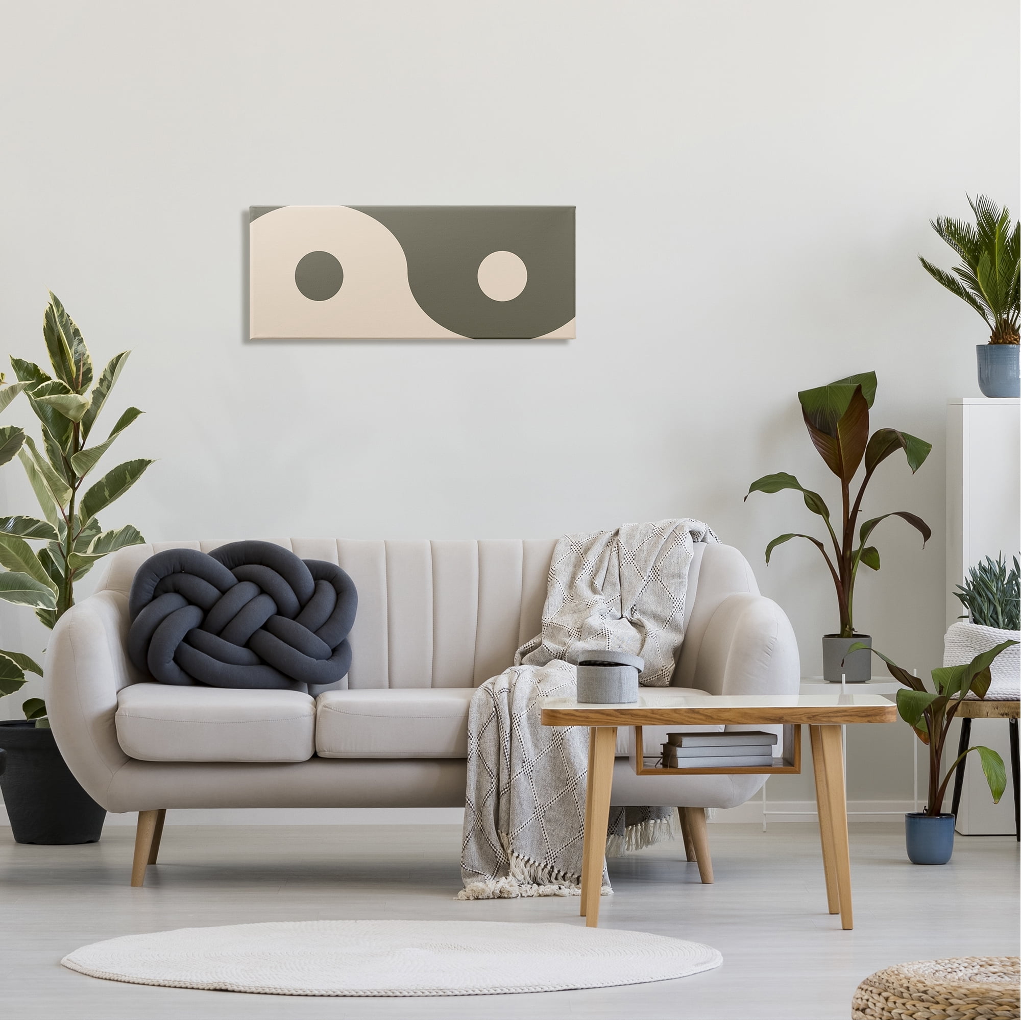 Stupell Industries Harmony Yin Yang Spiritual Symbol Minimal Design Graphic Art Gallery Wrapped Canvas Print Wall Art, Design by Daphne Polselli