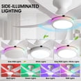 thumbnail image 2 of Ventilador de techo Kviflon de 38 pulgadas con control remoto/app de luces, color blanco, 2 of 9
