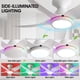 thumbnail image 2 of Ventilador de techo Kviflon de 38 pulgadas con control remoto/app de luces, color blanco, 2 of 9