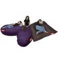 thumbnail image 3 of Puff Cama Individual 2 en 1 con Taburete Baggy Morado 100 x 180 cm Baggy Puff Baggy 2 Bed Individual Purple 100 x 180 cm, 3 of 3