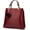 Red, variant on Large Crocodile Print Top Handle Shoulder Bag for Women PU Leather Crossbody Tote Satchel Bag Retro Handbag Purse