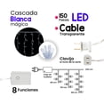 thumbnail image 2 of Cascada Navideña Importadora La Merced Luz Led Blanca 150 Focos 8 Funciones 2 m Paquete 6 pz Alta Resistencia, 2 of 5