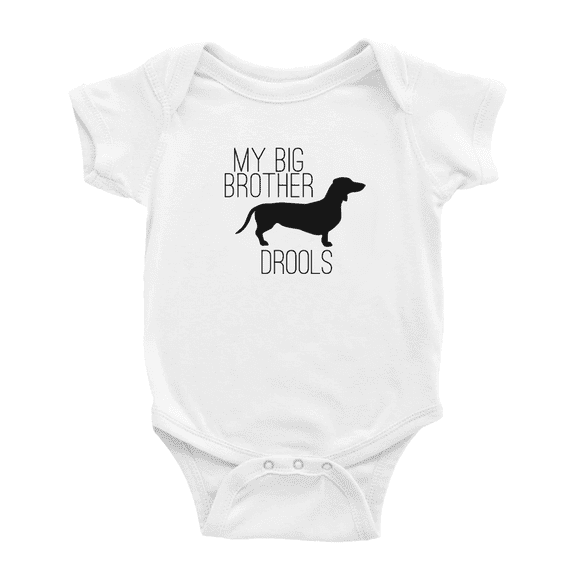 My Big Brother Drools Funny Baby Clothes Bodysuits Infant Boy Girl Unisex