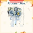 thumbnail image 2 of QccHieUs Wedding Bouquet Bridal Bouquet Artificial Roses Bride Holding Flowers Artificial Blue White, 2 of 8