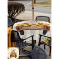 thumbnail image 4 of Outdoor Tablecloth with Umbrella Hole and Zipper, Sunflower Truck Square Table Cloth 54x54 Inch Waterproof Tablecloth, Summer Botanical Elegant Pastoral Floral Picnic Table Cover for Patio Camping, 4 of 7