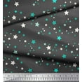 thumbnail image 2 of Soimoi Gray polyester Crepe Fabric Stars Star Printed Fabric 1 Yard 42 Inch Wide, 2 of 3