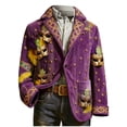 thumbnail image 6 of QSAWXQZ Men's St.Patrick's Day Carnival Blazer Graphic Print Long Sleeve Coat Festival Holiday Party Cardigan Jacket with Pockets 4XL, 6 of 6