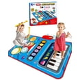 thumbnail image 1 of Alfombrilla musical DQMOON para niños de 1 a 2 años con piano y batería, color azul, 1 of 7