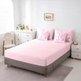 thumbnail image 4 of Manfei Monogrammed R 7pcs King Bedding Set - Dreamy Princess Bow-Tie Style, 4 of 7