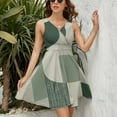 thumbnail image 3 of Sage Green Dress Summer Street Style Dresses Female Sleeveless Printed Sundress, 3 of 7