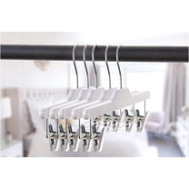 NAHANCO 91014RC50 14" Acrylic Skirt/Pant Hanger, White (Pack of 50)