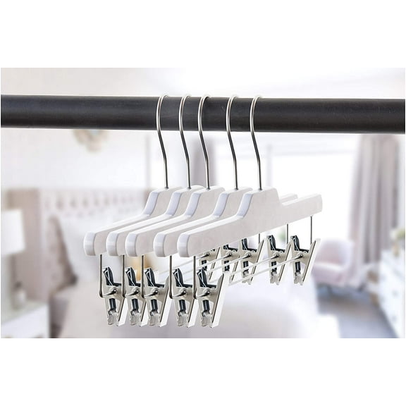 NAHANCO 91014RC50 14" Acrylic Skirt/Pant Hanger, White (Pack of 50)