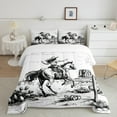 thumbnail image 2 of jejeloiu Rustic Western Cowboy Bedding Comforter Set,Desert Botanical Cactus Twin Comforter Sets,White Gray Bedding Set For Boys Kids,Breathable Home Decor Reversible,2 Pieces, 2 of 8