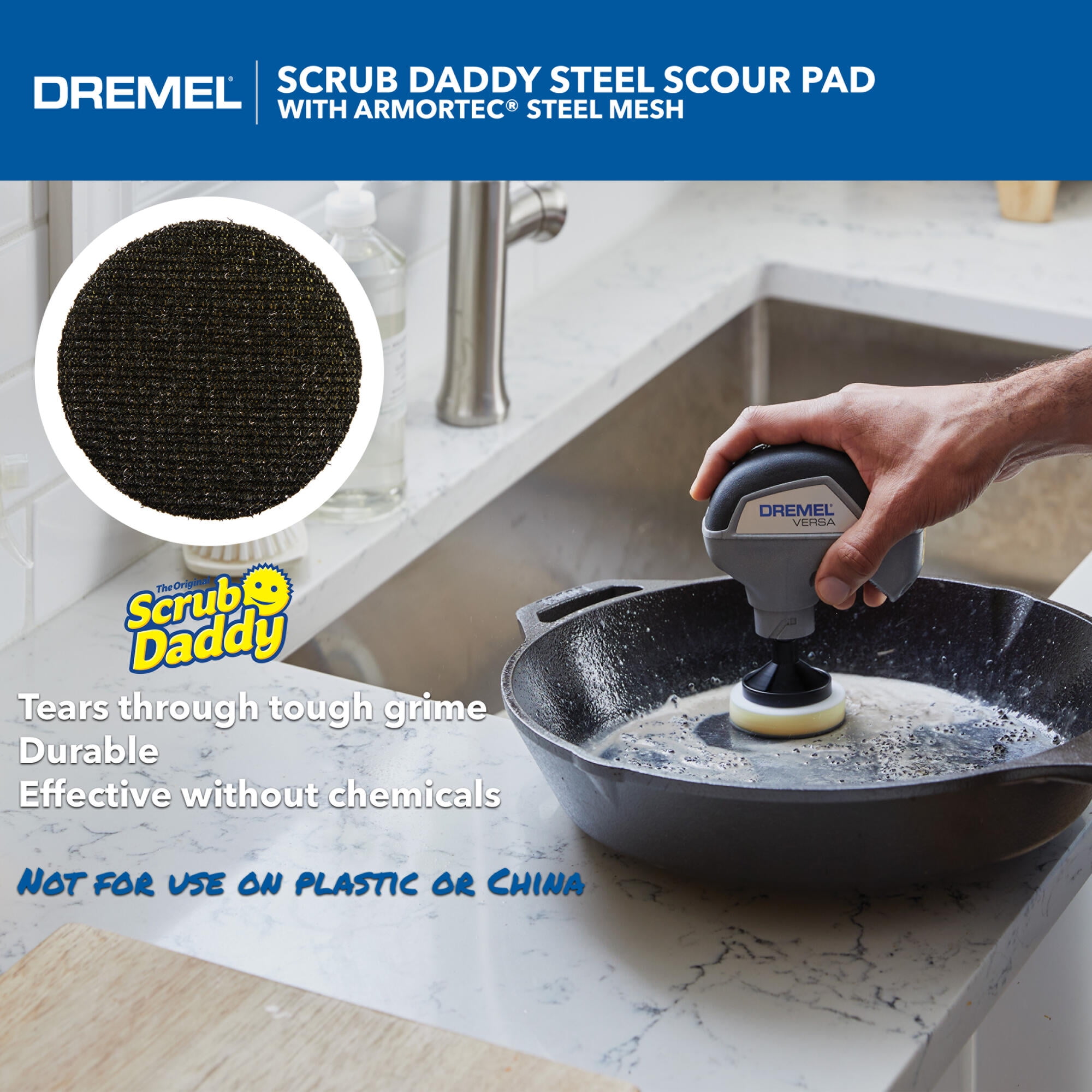 Dremel Versa Scrub Daddy Cleaning Pads, Replacement/Upgrade for Dremel Versa Tool, 5 Pieces