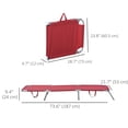 thumbnail image 2 of Chaise Longue Pliante d'Extérieur, Chaise Longue Inclinable avec Dossier Réglable et Tissu en Maille Respirant, Rouge Vin, 2 of 7