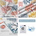 thumbnail image 4 of Ocean Coral Blackout Curtains for Bedroom/Living Room, Thermal Insulated Kitchen Curtains, Coastal Colorful Vibrant Rainbow Watercolor Grommet Darkening Window Treatment Drapes 42"x84"x2, 4 of 8