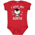 thumbnail image 3 of Inktastic I Love My Auntie with Cute Penguin and Hearts Girls Baby Bodysuit, 3 of 5