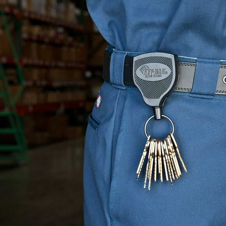 KEY-BAK 48 Locking Polycarbonate Retractable Keychain Holder with