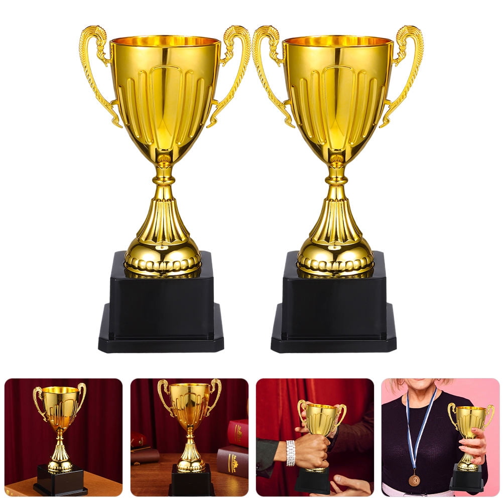 Masteelf 4 pcs Mini Trophies for Kids Award Trophy Cups Plastic Award Trophies Prize for Sports Kids Classroom School Rewards Competition