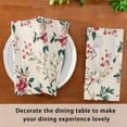 thumbnail image 6 of 6 Pack 20'' x20" Satin Table Napkins Dinner Napkins for wedding Party Decoration events Red Small Floral Pattern, 6 of 6