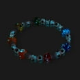 thumbnail image 2 of Rainbow | .925 Sterling Silver | Deluxe Firefly Glass Mushroom Bracelet, 2 of 8