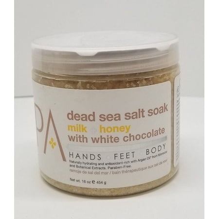 BCL Spa Dead Sea Salt Soak 16 oz 100% Organic (Milk + Honey with White Chocolate)