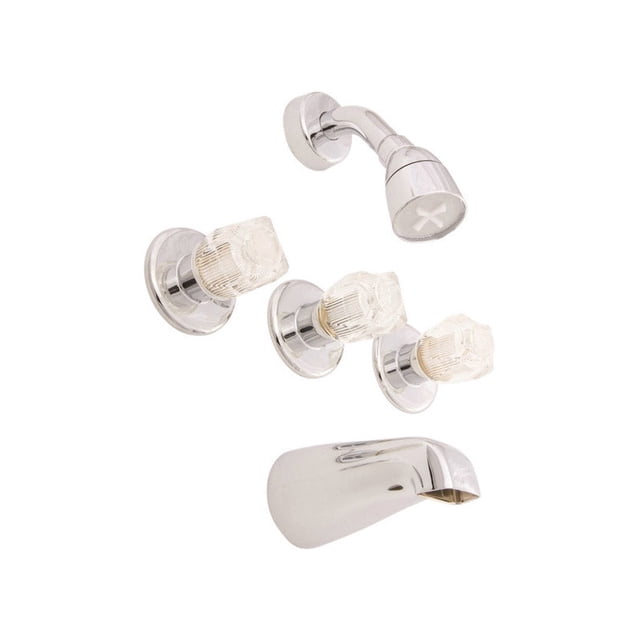 Grifo para bañera y ducha American Brass Jocelyn, 3 manijas, latón